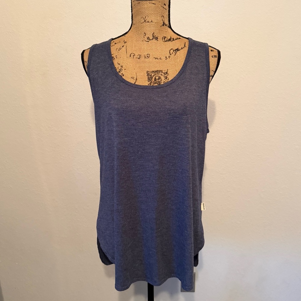 Magellan Heather Blue Fish Gear Classic Fit Tank Top Large